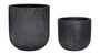 Hubsch Villa Pots Black (set of 2)