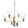 Huebsch Balance Chandelier Brass/White