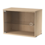 String Furniture  Vitrine mit Glasschwingtür B 58 x T 30 cm - Esche