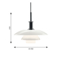 Louis Poulsen PH 4½-4 Glas Pendelleuchte