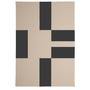 MAANA STUDIOS EF-DC004 Teppich von MAANA STUDIOS L: 140 cm / B: 100 cm, Camel Beige / Schwarz