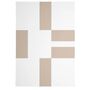 MAANA STUDIOS EF-DC004 Teppich von MAANA STUDIOS L: 140 cm / B: 100 cm, Wollweiss / Camel Beige