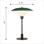 Louis Poulsen PH 3½-2½ Tischleuchte - green