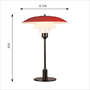 Louis Poulsen PH 3½-2½ Tischleuchte - red
