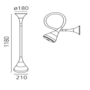 Artemide Pipe LED Wall/Ceiling White Integralis Deckenleuchte