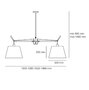 Artemide Tolomeo Basculante Suspension 2 Bracci