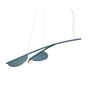 Flos Pendelleuchte Almendra Organic S2 von Flos  Bay Blue Metallized, Kurz
