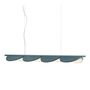 Flos Pendelleuchte Almendra Linear S4 von Flos  Bay Blue Metallized