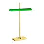 Flos Tischleuchte Goldman von Flos  Brass Body/Green Diffusor