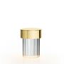 Flos Tischleuchte Last Order von Flos  Hellrosa RAL 3015, Polished Brass, Last Order Fluted