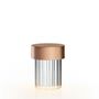Flos Tischleuchte Last Order von Flos  Hellrosa RAL 3015, Satin Copper, Last Order Fluted