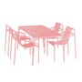 Objekte Unserer Tage Ivy Outdoor Set - (Tisch Large, 4 x Dining Chair) - Soft Pink