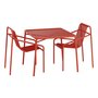 Objekte Unserer Tage Ivy Outdoor Set -  (Tisch Small, 2 x Dining Chair) - Sienna Rot