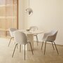 Gubi Bat Dining Chair - Fully Upholstered, Conic base 