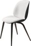 Gubi Beetle Dining Chair - Front Upholstered - Wood Base: Light Boucle 001