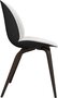 Gubi Beetle Dining Chair - Front Upholstered - Wood Base: Light Boucle 001