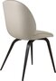 Gubi Beetle Dining Chair - Front Upholstered - Wood Base: Light Boucle 008