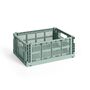 HAY Accessoires HAY Colour Crate M Sage green, B: 26.5 cm / L: 34.5 cm / H: 14 cm 