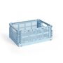 HAY Accessoires HAY Colour Crate M Soft Blue, B: 26.5 cm / L: 34.5 cm / H: 14 cm 