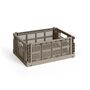HAY Accessoires HAY Colour Crate M  Warm Grey, B: 26.5 cm / L: 34.5 cm / H: 14 cm 