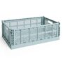 HAY Accessoires HAY Colour Crate L Dusty Blue, B: 34.5 cm / L: 53 cm / H: 18.5 cm 