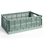 HAY Accessoires HAY Colour Crate L Sage green, B: 34.5 cm / L: 53 cm / H: 18.5 cm 