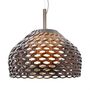 Flos Pendelleuchte Tatou S2 von Flos  Hellrosa RAL 3015, Nussbaum / basic dark, Ohne Leuchtmittel, Ocker grau