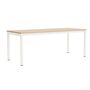 HAY Living Bündiger Esstisch Annex von Hay L: 200 cm, Eiche Wasser lackiert, Cream white