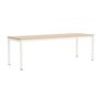 HAY Living Bündiger Esstisch Annex von Hay L: 240 cm, Eiche Wasser lackiert, Cream white