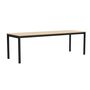 HAY Living Bündiger Esstisch Annex von Hay L: 240 cm, Eiche Wasser lackiert, Charcoal