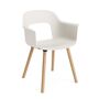 HAY Living Armlehnstuhl mit Holzbeinen Layout 221 von Hay Cream White, Natural 