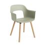 HAY Living Armlehnstuhl mit Holzbeinen Layout 221 von Hay Pastel green , Natural 
