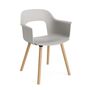 HAY Living Armlehnstuhl mit Holzbeinen Layout 221 von Hay Sky Grey, Natural 