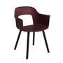 HAY Living Armlehnstuhl mit Holzbeinen Layout 221 von Hay Bordeaux, Black