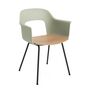 HAY Living Armlehnstuhl mit Stahlgestell Layout 212 von Hay Pastel green , Natural 