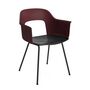 HAY Living Armlehnstuhl mit Stahlgestell Layout 212 von Hay Bordeaux, Black