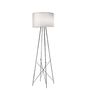 Flos Stehleuchte Ray F2 von Flos  Hellrosa RAL 3015, Glasschirm, grau