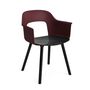 HAY Living Armlehnstuhl mit Holzbeinen Layout 222 von Hay Bordeaux, Black