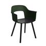 HAY Living Armlehnstuhl mit Holzbeinen Layout 222 von Hay Bottle green, Black