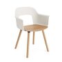HAY Living Armlehnstuhl mit Holzbeinen Layout 222 von Hay Cream White, Natural 