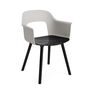 HAY Living Armlehnstuhl mit Holzbeinen Layout 222 von Hay Sky Grey, Black