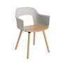 HAY Living Armlehnstuhl mit Holzbeinen Layout 222 von Hay Sky Grey, Natural 