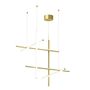 Flos Pendelleuchte Coordinates Suspension 3 von Flos  Eloxiert Champagner, Suspension 3