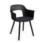 HAY Living Armlehnstuhl mit Holzbeinen und Sitzpolsterung Layout 223 von Hay Black / Steelcut Trio - 195 , Black