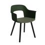 HAY Living Armlehnstuhl mit Holzbeinen und Sitzpolsterung Layout 223 von Hay Bottle Green / Mode - 072 , Black