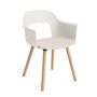 HAY Living Armlehnstuhl mit Holzbeinen und Sitzpolsterung Layout 223 von Hay Cream White / Mode - 011, Natural 