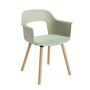 HAY Living Armlehnstuhl mit Holzbeinen und Sitzpolsterung Layout 223 von Hay Pastel Green / Relate - 921, Natural 