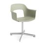 HAY Living Armlehnstuhl mit Drehgestell Layout 231 von Hay Pastel green , Aluminium poliert