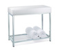 Decor Walther Sitzbank mit Ablage DW 77 - Chrom / Sitz weiß
