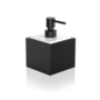 Decor Walther Seifenspender Brownie SSP-Lederimitat schwarz / schwarzes Glas mit schwarzer Pumpe